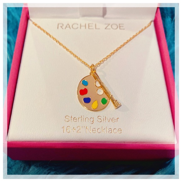 Rachel Zoe Jewelry Sterling Silver Paint Palette Paint Brush